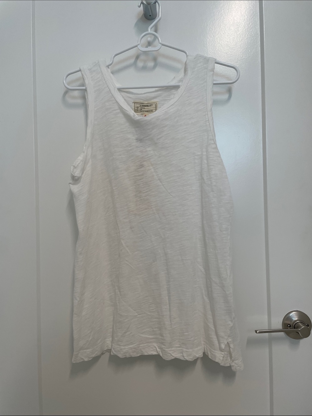 Current/Elliott White Ribbed Tank Top